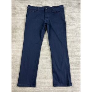 Fried Denim Pants Mens 40x32 Navy Blue Straight Leg Stretch Cotton Blend Casual